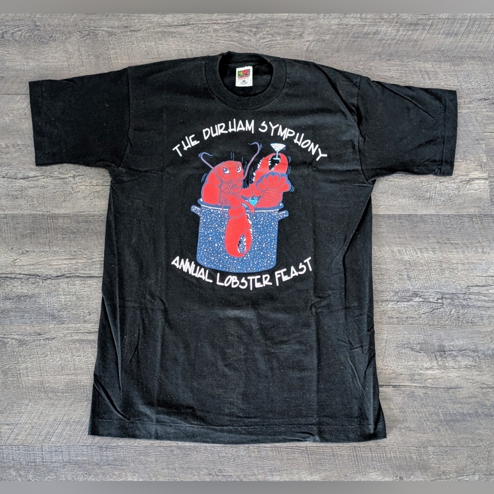 The Durham Symphony Annual Lobster Feast Vintage Single Stitch 90s Tshirt Size L